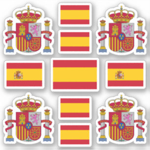 Sticker Symboles de l'État espagnol / blason et drapeau