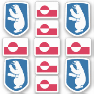 Sticker Symboles de l'État groenlandais / blason et drape