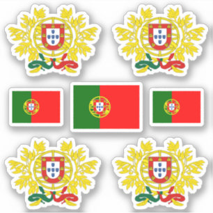 Sticker Symboles de l'État portugais / blason et drapeau