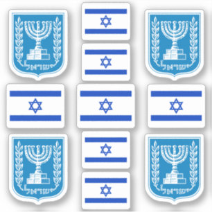 Sticker Symboles et emblèmes nationaux israéliens