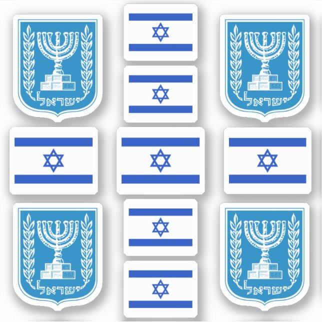Sticker Symboles et emblèmes nationaux israéliens (Devant)