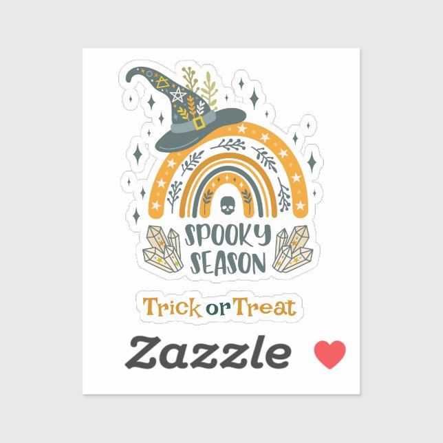 Sticker Symboles Halloween éffrayant motif (Feuille)