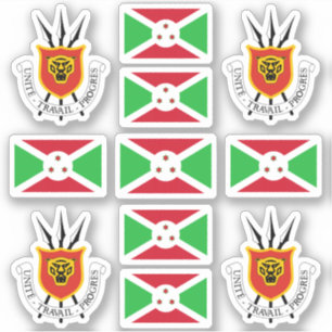 Sticker Symboles nationaux burundais /Armoiries et drapeau