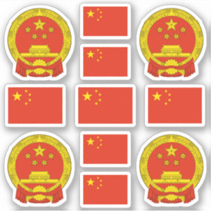 Sticker Symboles nationaux chinois / blason et drapeau