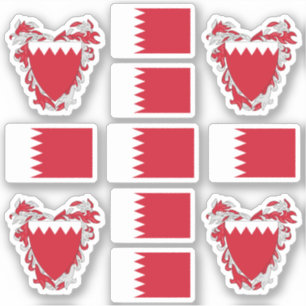 Sticker Symboles nationaux de Bahreïn /emblème et drapeau 