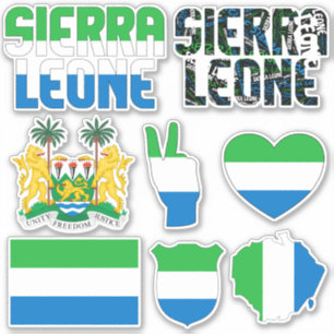 Sticker Symboles nationaux de la Sierra Leone Extraordinai
