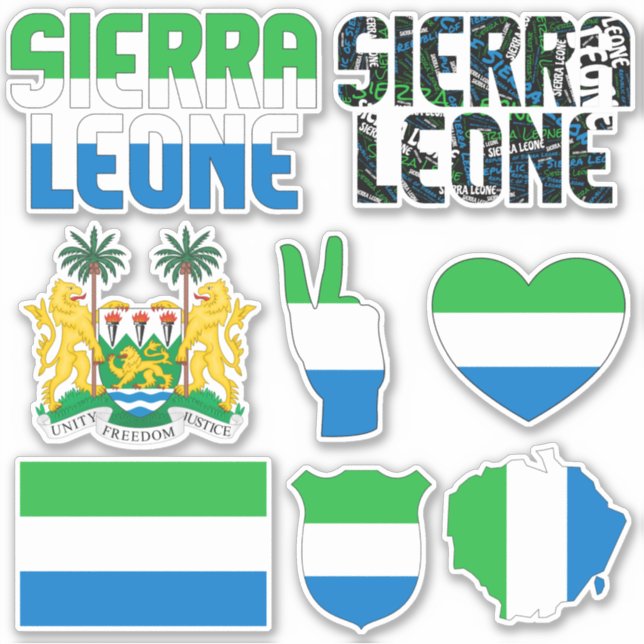 Sticker Symboles nationaux de la Sierra Leone Extraordinai (Devant)
