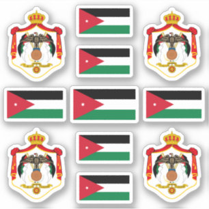 Sticker Symboles nationaux jordaniens /Armoiries et drapea