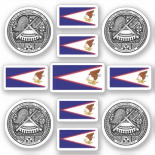 Sticker Symboles samoans / blason et drapeau