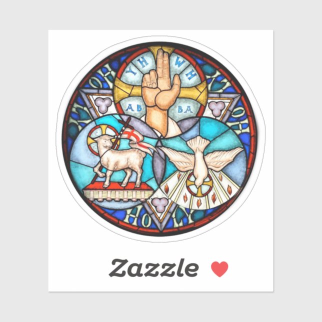 Sticker Symbolisme de la Sainte Trinité Vinyl catholique r (Feuille)
