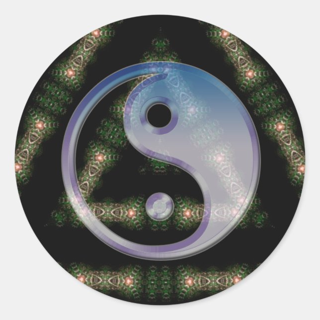Sticker Symbolisme Triad Yin Yang (Devant)