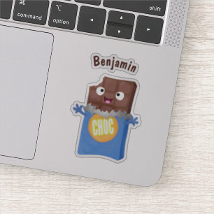 Sticker Sympa chocolat chocolat bonbon bar personnage de d