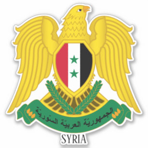 Sticker Syrie Armoiries Nationales Patriotique