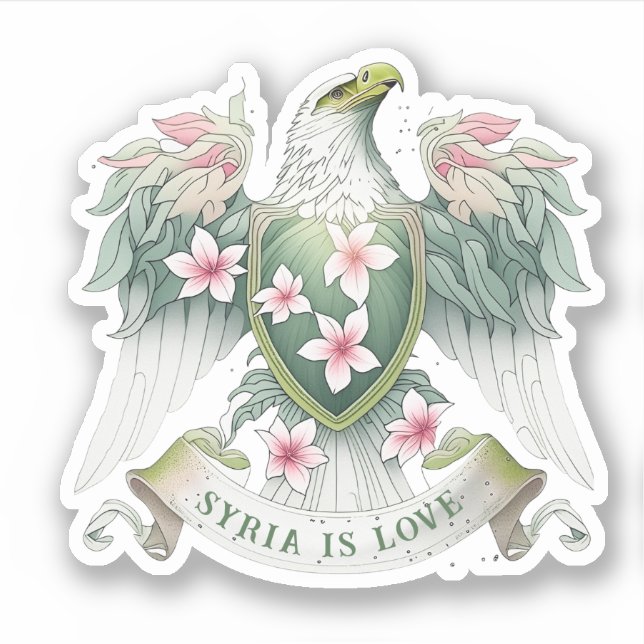 Sticker Syrie L'Eagle Bursting Jasmine Punir Le Jasminle E (Devant)