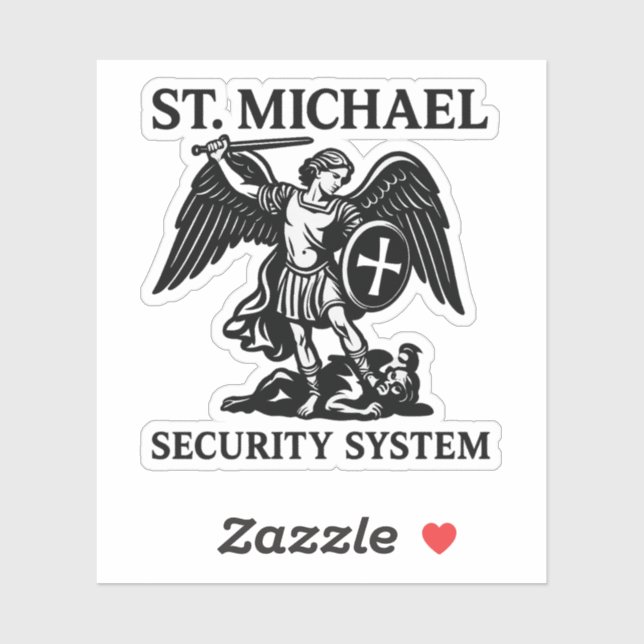 Sticker Système de sécurité St. Michael Religieux (Feuille)