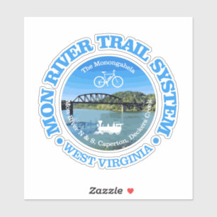 Sticker Système de sentiers de la rivière Mon (cyclisme c)