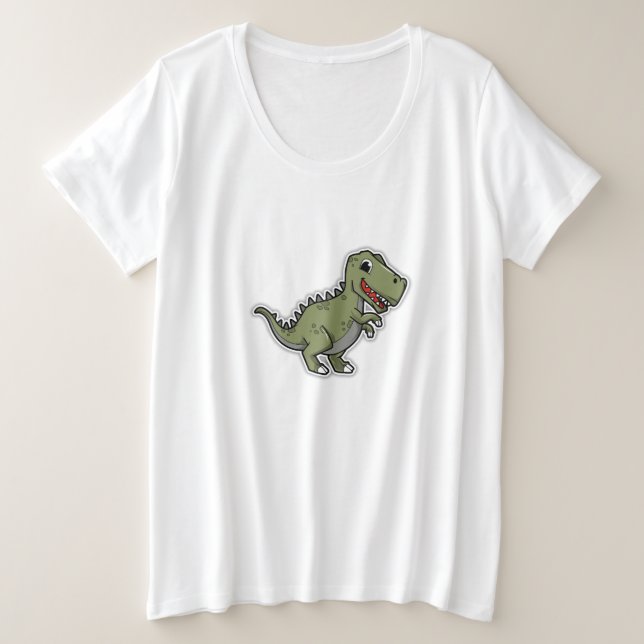 Sticker T-Rex Dinosaur Cute - Drôle Dino (Design devant)