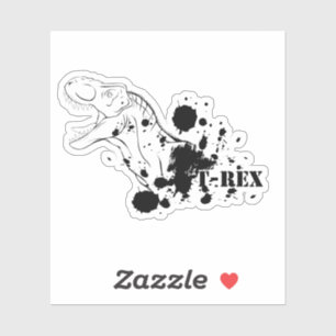 Sticker T-Rex (noir et blanc)