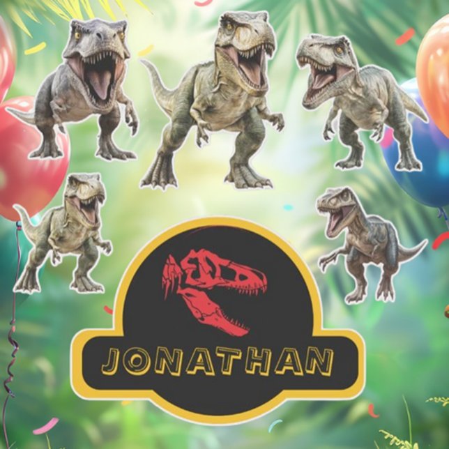 Sticker T-Rex Votre Partie Fournitures (Unleash the roar of fun with our Dino-Mite T-Rex party supplies sticker! )