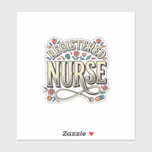 Sticker T-shirt avec typographie florale vintage pour infi