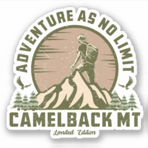 Sticker T-shirt de randonnée de montagne Camelback