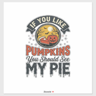 Sticker T-shirt design vintage Halloween drôle de tarte à