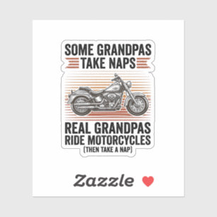 Sticker T-shirt drôle de grand-père moto gravure vintage