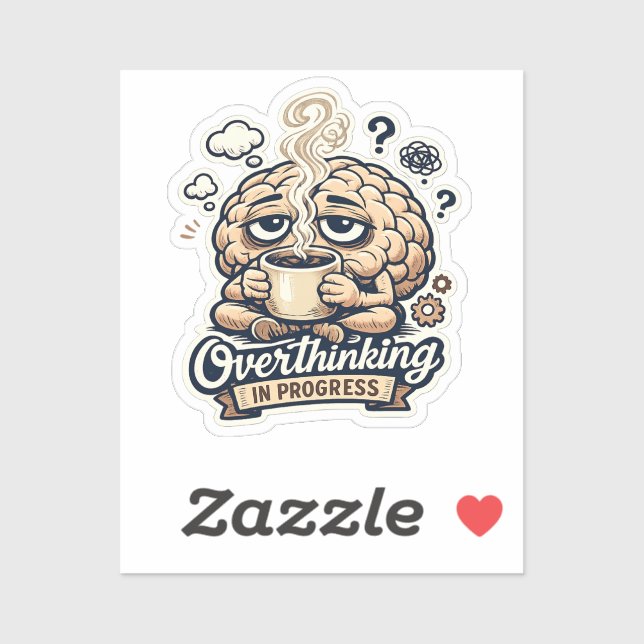 Sticker T-shirt drôle de suranalyse en cours | Relatable (Feuille)