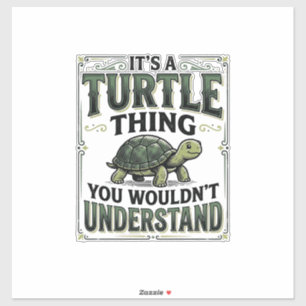Sticker T-shirt drôle de truc de tortue vintage pour amate