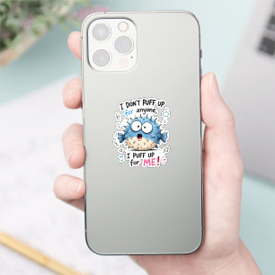 Sticker T-shirt drôle pour enfants au poisson-globe   Je m
