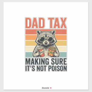 Sticker T-shirt drôle vintage Raton laveur Taxe Papa Desig