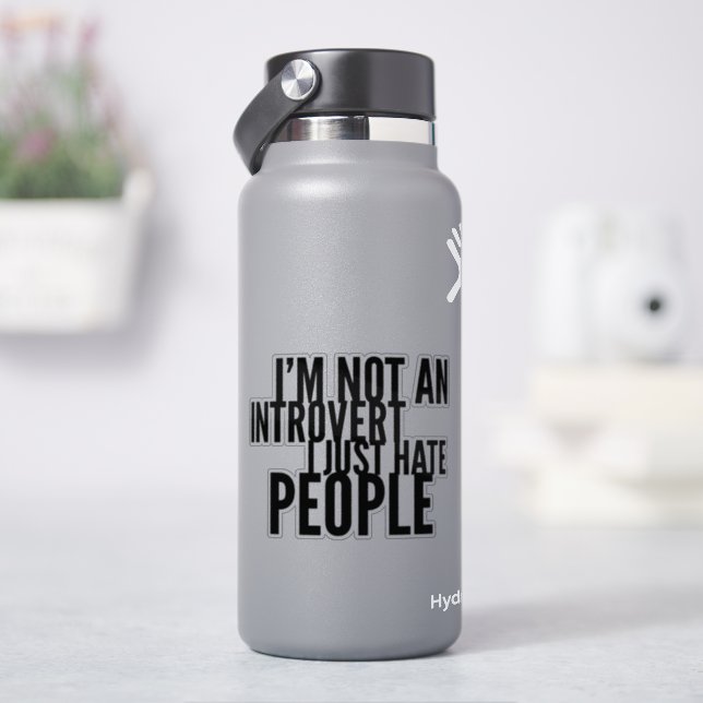 Sticker T-Shirt Drôles d'Introvertis (HydroFlask)