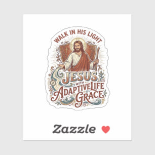 Sticker T-Shirt Encouragement pour Handicapés Jésus Inspir