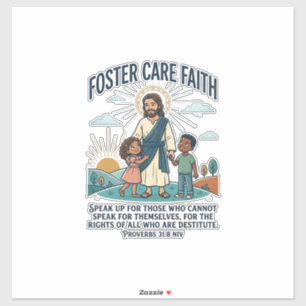 Sticker T-shirt graphique chrétien Adoption de Jésus Soins