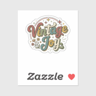 Sticker T-Shirt Graphique Inspiré Rétro - Vintage Joy