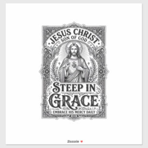 Sticker T-shirt graphique Jésus amateur de thé chrétien