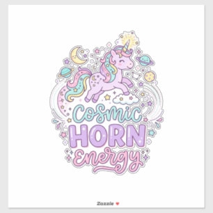 Sticker T-shirt graphique pastel mignon énergie corne cosm