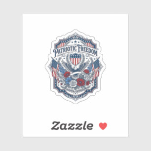 Sticker T-shirt graphique vectoriel de fleuriste patriotiq