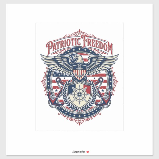 Sticker T-shirt graphique vectoriel prépa côtier patriotiq (Feuille)