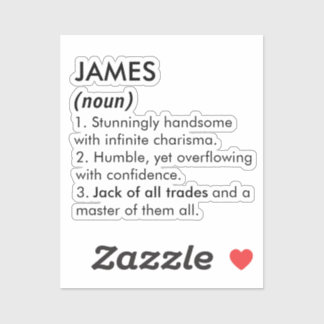 Sticker T-Shirt James nom, nom modifiable, nom personnalis