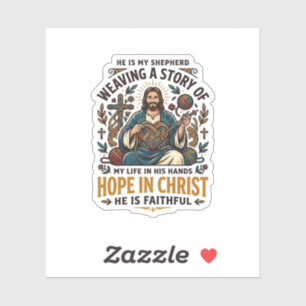 Sticker T-Shirt Jésus Tricot Croyance Inspirante