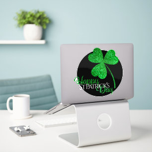 Sticker T-shirt Joyeux St Patrick Glitter Vert Trèfle
