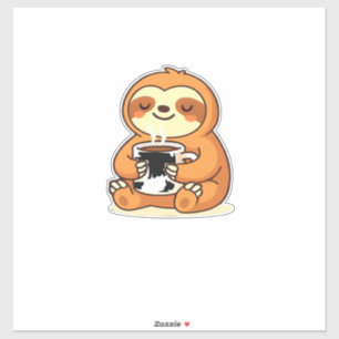 Sticker T-shirt premium Paresseux mignon se détendant avec