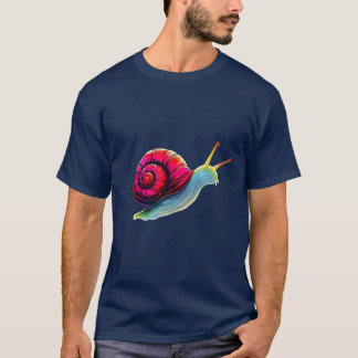 Sticker T-Shirt Snail Adorable Design.