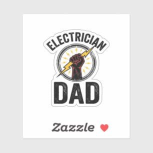 Sticker T-shirt vectoriel avec gravure vintage Papa électr