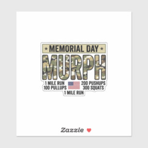 Sticker T-shirt vectoriel vintage de l'entraînement Murph