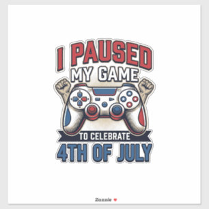 Sticker T-shirt vectoriel vintage du 4 juillet pour joueur