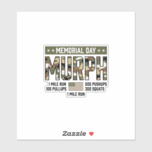 Sticker T-shirt vectoriel vintage pour entraînement Murph