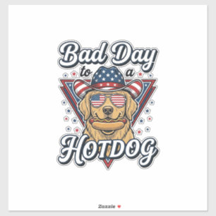 Sticker T-shirt vintage à chaud patriote Retriever doré De