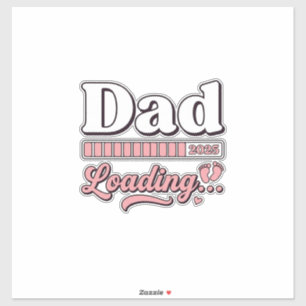 Sticker T-shirt vintage d'annonce de bébé 2025 Papa en cha